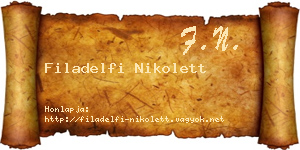 Filadelfi Nikolett névjegykártya